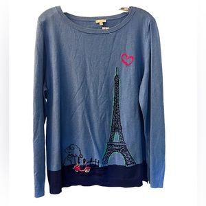 Woman’s NWT Talbots Paris Eiffel Tower Sweater